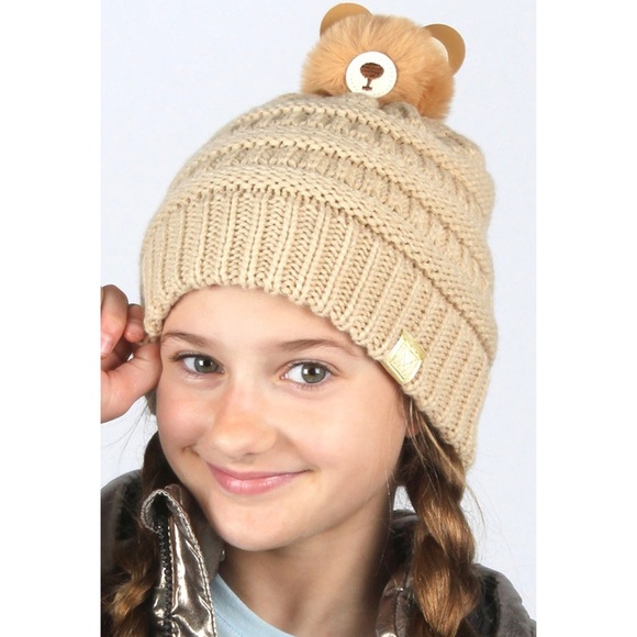Most adorable children’s hat beige bear NWT - Picture 4 of 4
